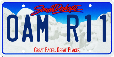 SD license plate 0AMR11