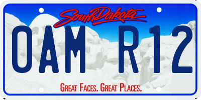 SD license plate 0AMR12