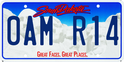 SD license plate 0AMR14