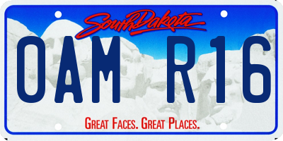 SD license plate 0AMR16