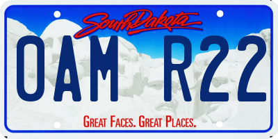 SD license plate 0AMR22