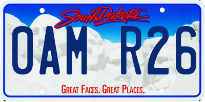 SD license plate 0AMR26