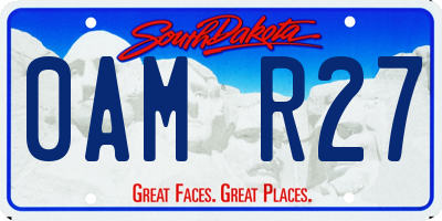 SD license plate 0AMR27