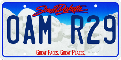 SD license plate 0AMR29