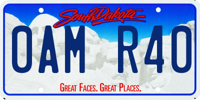 SD license plate 0AMR40