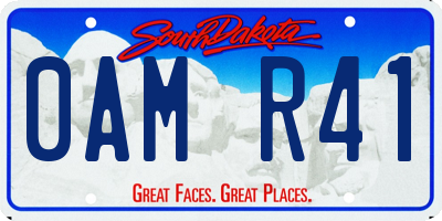 SD license plate 0AMR41