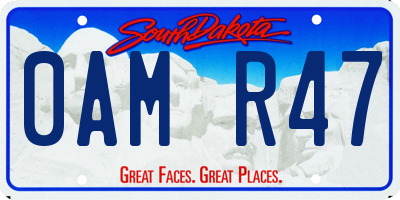 SD license plate 0AMR47