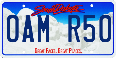 SD license plate 0AMR50