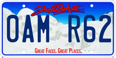 SD license plate 0AMR62