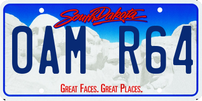 SD license plate 0AMR64