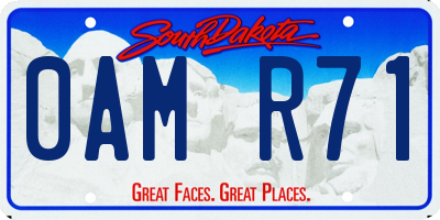 SD license plate 0AMR71