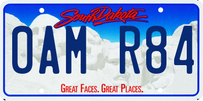 SD license plate 0AMR84