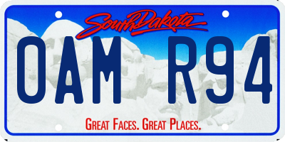 SD license plate 0AMR94