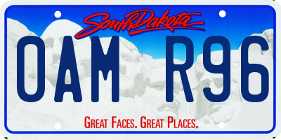 SD license plate 0AMR96