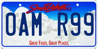 SD license plate 0AMR99