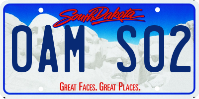 SD license plate 0AMS02