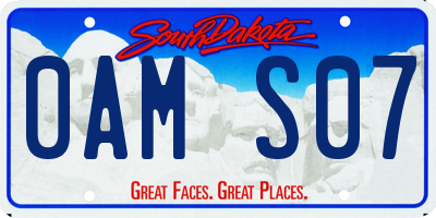 SD license plate 0AMS07