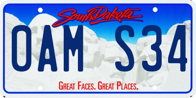 SD license plate 0AMS34