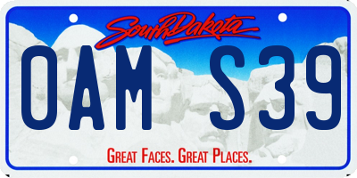 SD license plate 0AMS39