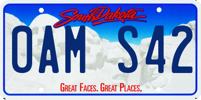 SD license plate 0AMS42