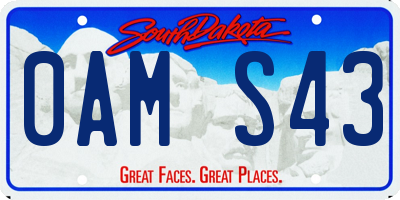 SD license plate 0AMS43