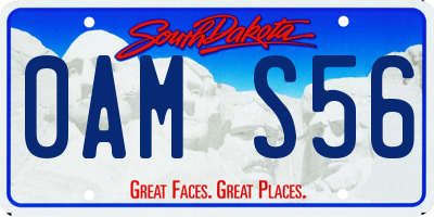 SD license plate 0AMS56