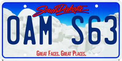 SD license plate 0AMS63