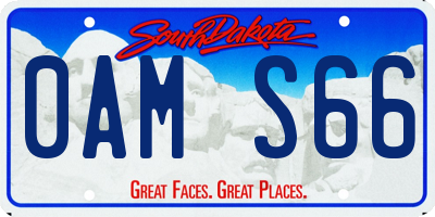 SD license plate 0AMS66