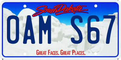 SD license plate 0AMS67