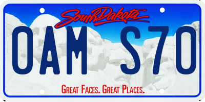 SD license plate 0AMS70