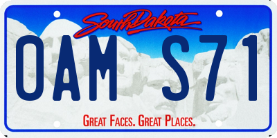 SD license plate 0AMS71
