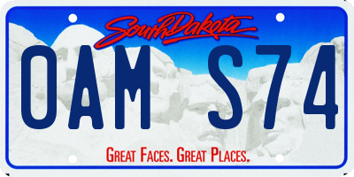 SD license plate 0AMS74