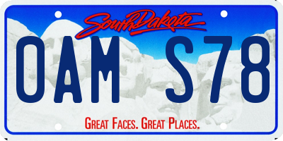 SD license plate 0AMS78
