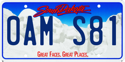 SD license plate 0AMS81