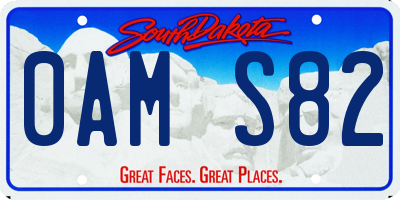 SD license plate 0AMS82