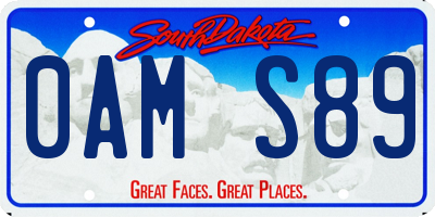 SD license plate 0AMS89