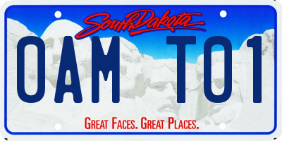 SD license plate 0AMT01