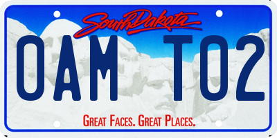 SD license plate 0AMT02