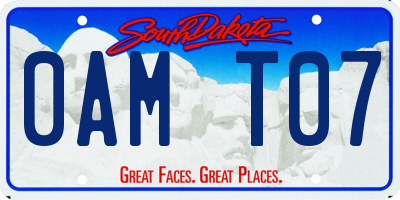 SD license plate 0AMT07