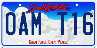 SD license plate 0AMT16