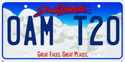 SD license plate 0AMT20