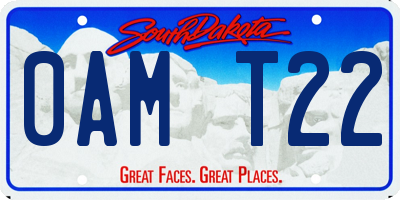 SD license plate 0AMT22