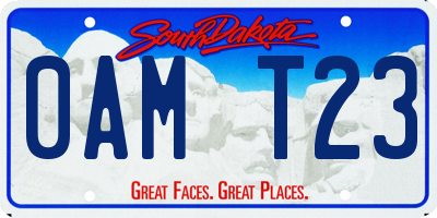 SD license plate 0AMT23