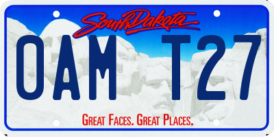 SD license plate 0AMT27