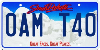 SD license plate 0AMT40