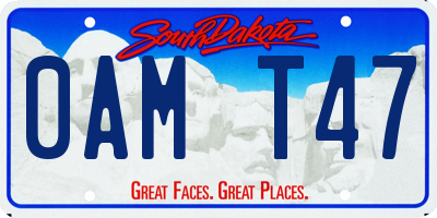 SD license plate 0AMT47