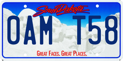 SD license plate 0AMT58