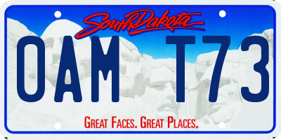 SD license plate 0AMT73