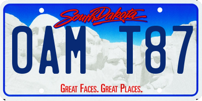 SD license plate 0AMT87