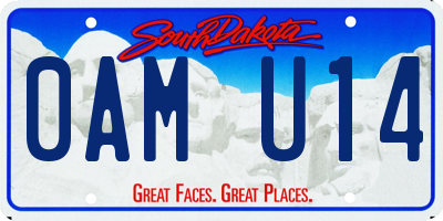 SD license plate 0AMU14